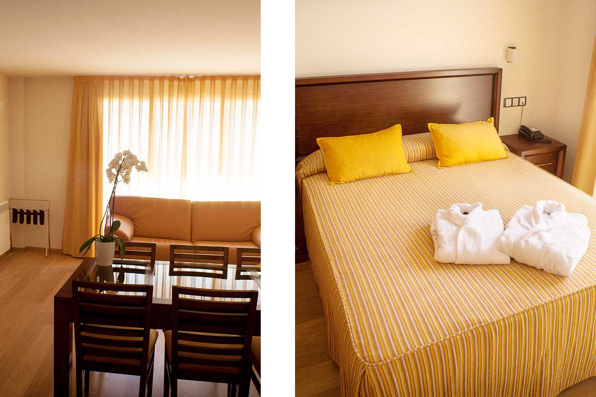 Obaga Blanca Hotel interior and bed room